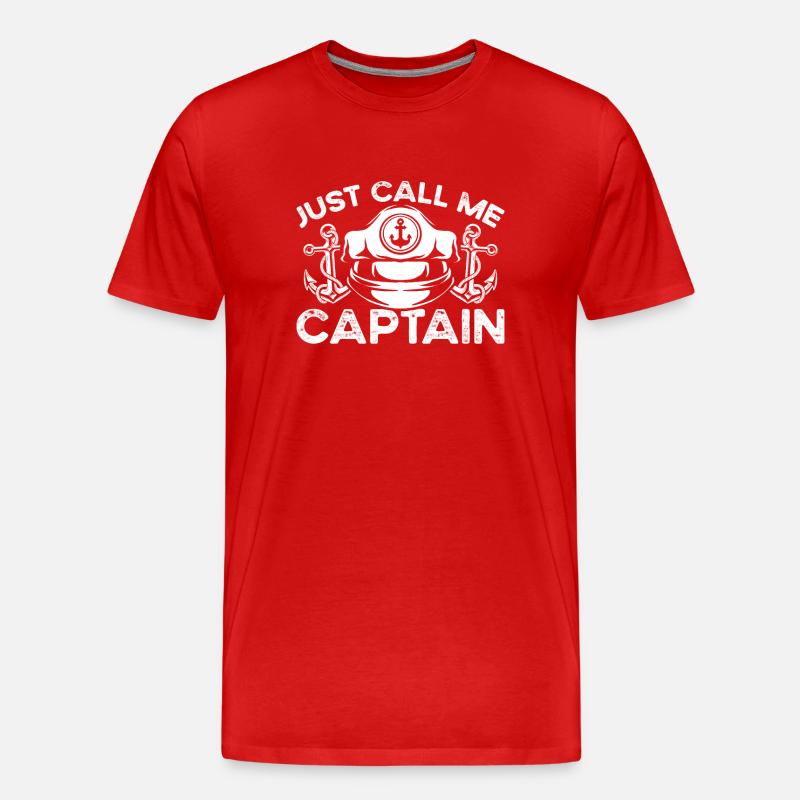 Appelez-moi simplement capitaine - T-shirt bio Premium Homme - rouge