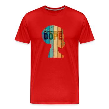Unapologetically african american queen black - T-shirt bio Premium Homme - rouge - Devant - Damien (186cm)