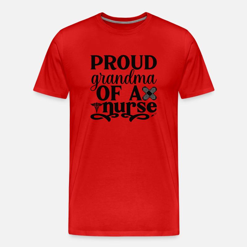 Oma Einer Krankenschwester Oma Krankenpflegerin - Männer Premium Bio T-Shirt - Rot