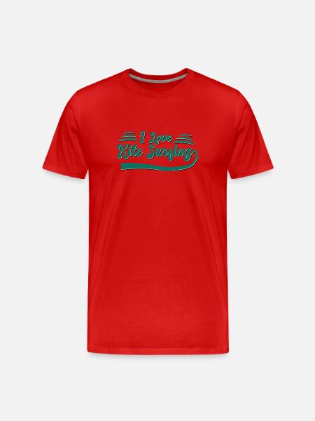 I love kite surfing - Men's Premium Organic T-Shirt - red