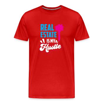 Real estate is my business Real estate agents - Men's Premium Organic T-Shirt - red - Front - Damien (186cm)