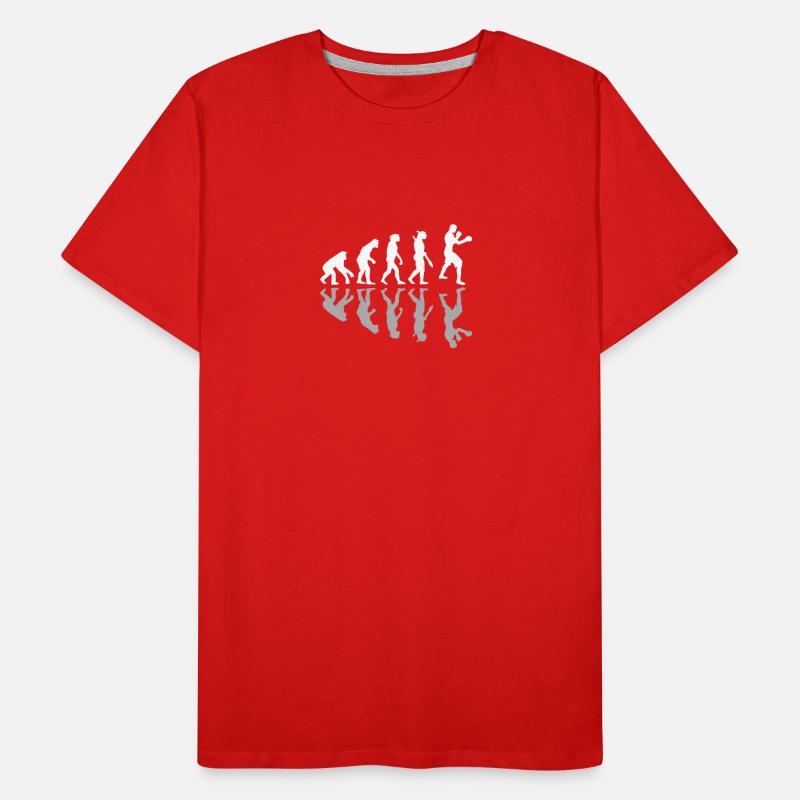 Human Evolution Boxer Boxing Lover Kickboxing Männer Premium Bio T-Shirt