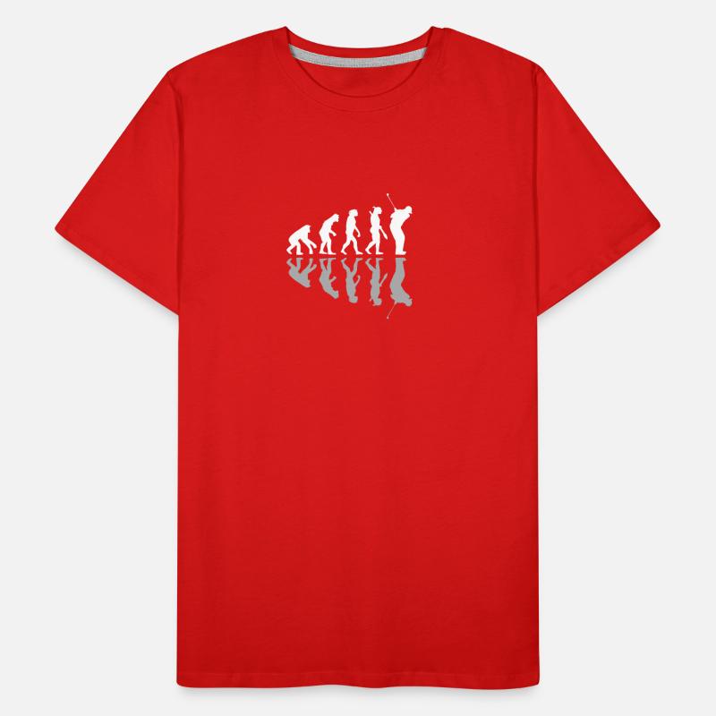 Golfing Human Evolution Golfer Humor Golf Playera Männer Premium Bio T-Shirt