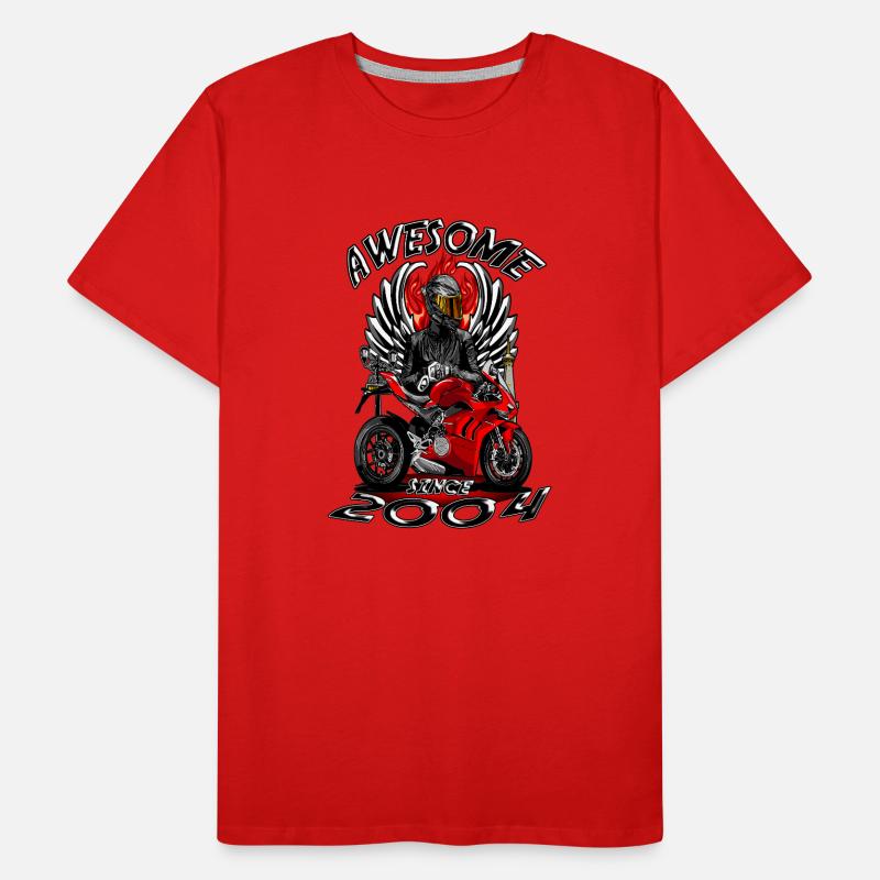 Awesome since 2004, Biker Geburtstag Männer Premium Bio T-Shirt