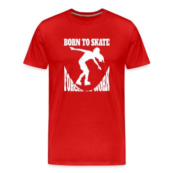 Rollschuh Inline skaten Geschenk Inliner Skaterin - Männer Premium Bio T-Shirt - Rot - Vorne - Damien (186cm)