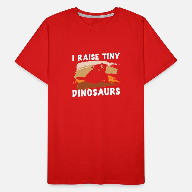 Crested Gecko Funny I Raise Tiny Dinosaurs Eyelash Men's Premium Organic T-Shirt