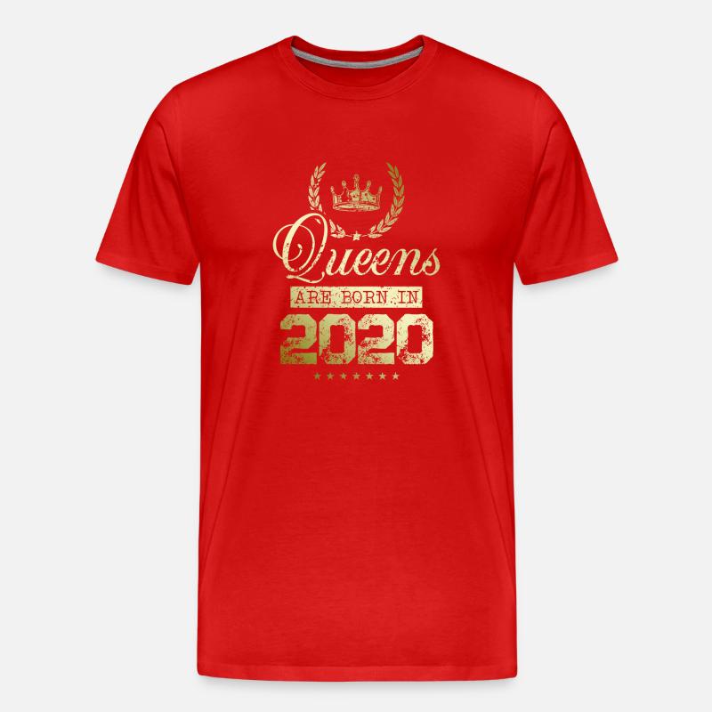 Queens born in 2020 - Männer Premium Bio T-Shirt - Rot