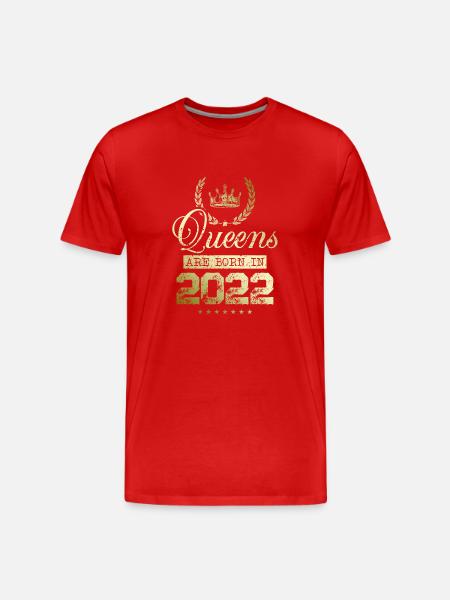 Queens born in 2022 - Men's Premium Organic T-Shirt - red