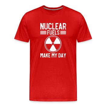 Ingénieur nucléaire, Sciences nucléaires, Science - T-shirt bio Premium Homme - rouge - Devant - Damien (186cm)