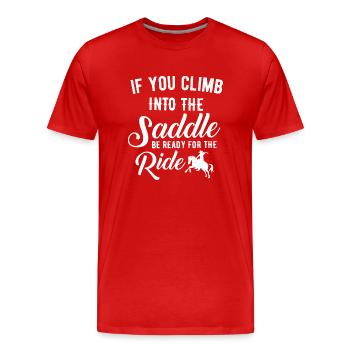 Rodeo, Embellishments, Country, Cowboys - Men's Premium Organic T-Shirt - red - Front - Damien (186cm)