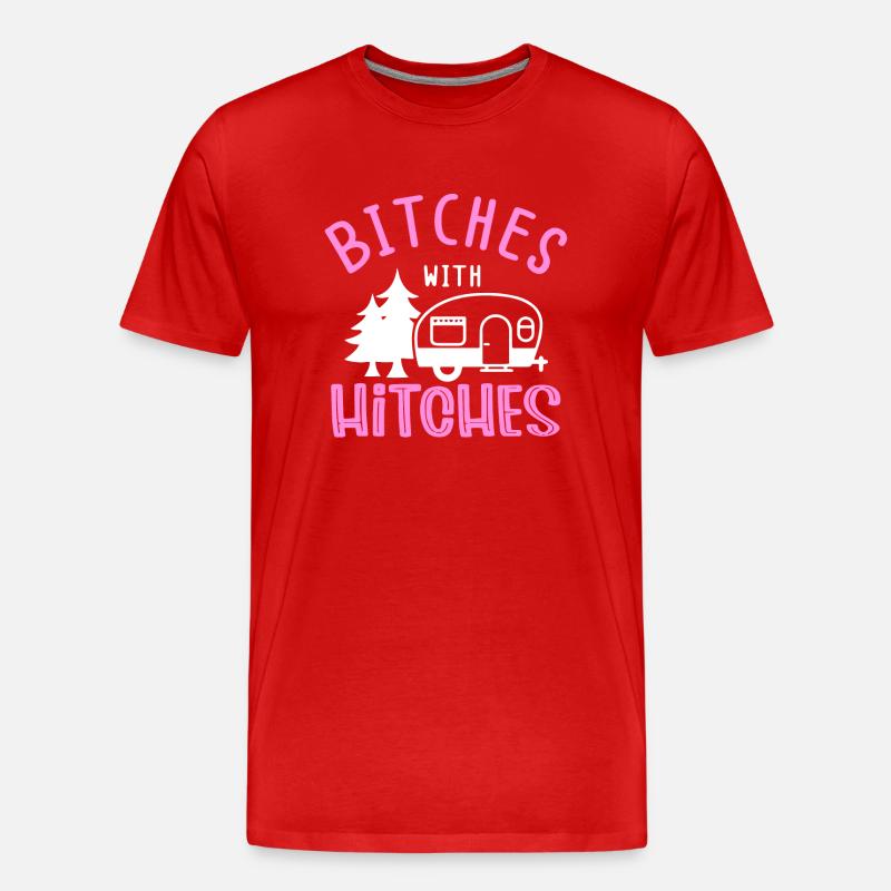 Wohnmobil-Camping - Männer Premium Bio T-Shirt - Rot