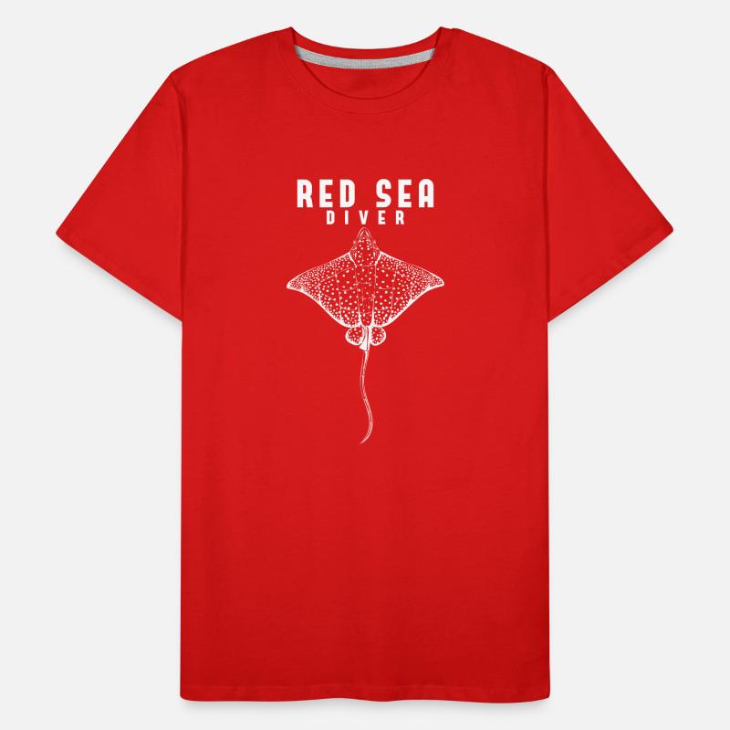 Red Sea Diver Eagle Rays Plongée Rays T-shirt bio Premium Homme