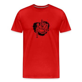Cornemuse Cornemuse Cornemuse - T-shirt bio Premium Homme - rouge - Devant - Damien (186cm)