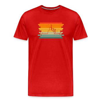 Cornemuse Cornemuse Cornemuse - T-shirt bio Premium Homme - rouge - Devant - Damien (186cm)