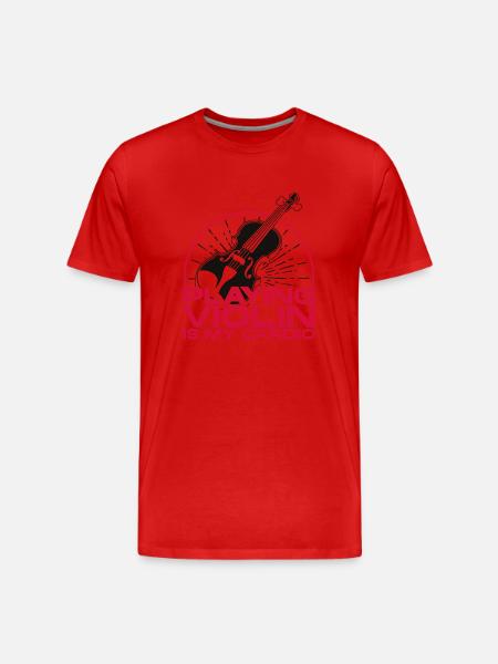 Violin Violinist Playing Violin Is - Men's Premium Organic T-Shirt - red