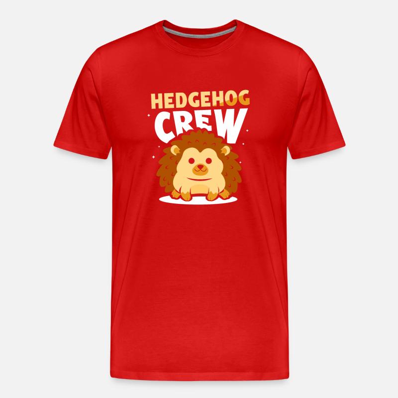 Igel Team Haustier Süß Sprüche - Männer Premium Bio T-Shirt - Rot