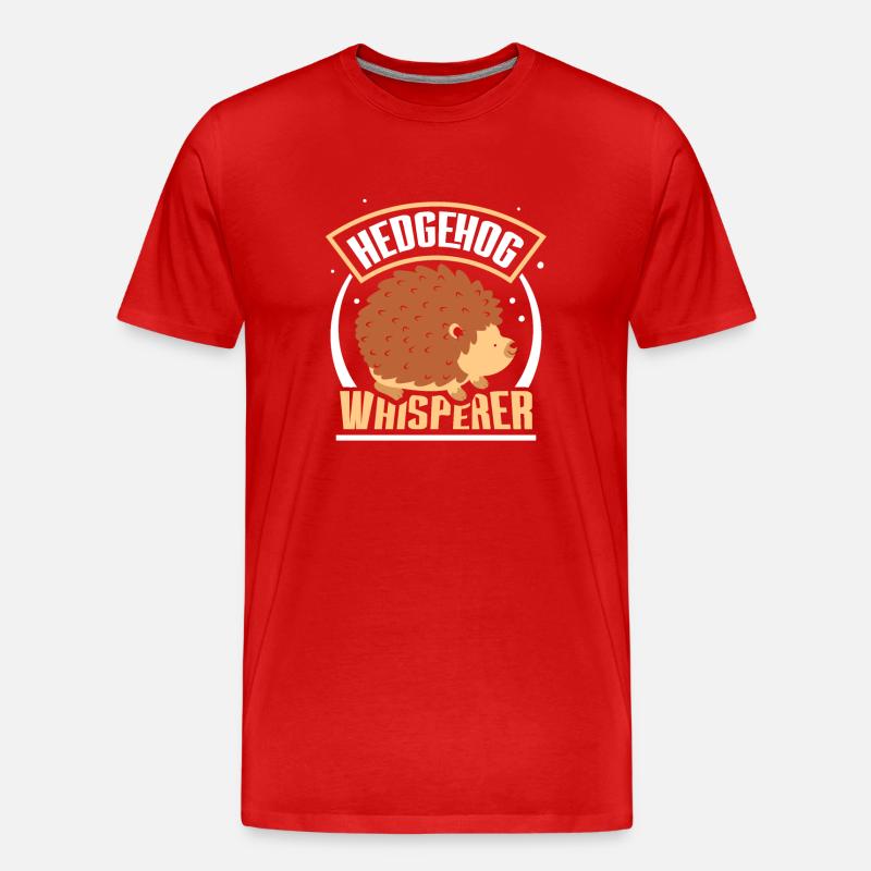 Igel Flüsterer Sprüche Haustier Süß - Männer Premium Bio T-Shirt - Rot