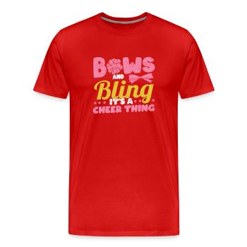 Schleifen & Bling It's A Cheer Thing Cheerleading - Männer Premium Bio T-Shirt - Rot - Vorne - Damien (186cm)