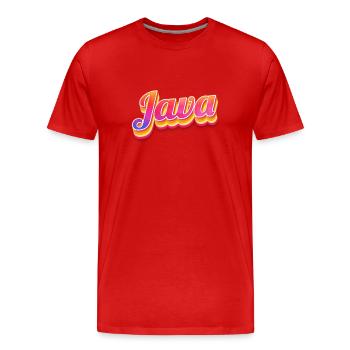 Vintage Indonésie Holiday Asia Java - T-shirt bio Premium Homme - rouge - Devant - Damien (186cm)