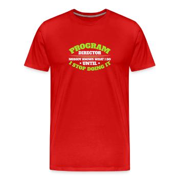 Directeur - T-shirt bio Premium Homme - rouge - Devant - Damien (186cm)