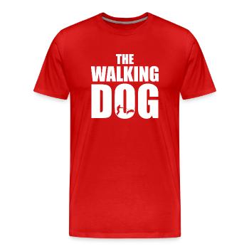 the walking dog White - Men's Premium Organic T-Shirt - red - Front - Damien (186cm)