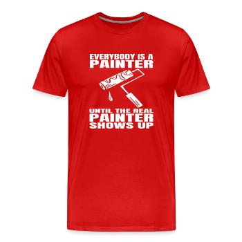 Painter and varnisher Painting company Brush painting - Men's Premium Organic T-Shirt - red - Front - Damien (186cm)