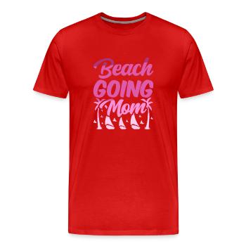 Beach visit mother beach holiday Beach beach - Men's Premium Organic T-Shirt - red - Front - Damien (186cm)
