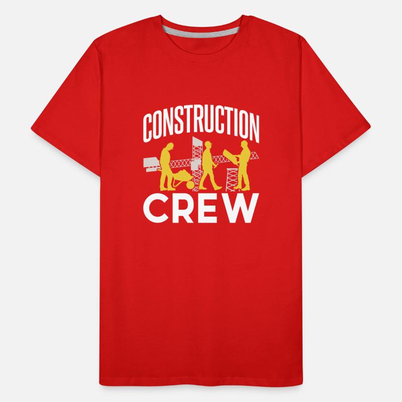 Construction Crew Construction Workers Teamwork Construction Site Team Men's Premium Organic T-Shirt