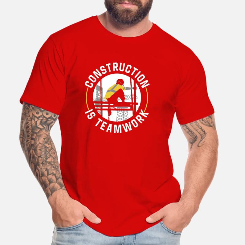 Construction work is teamwork Construction Teamwork Construction site Men's Premium Organic T-Shirt