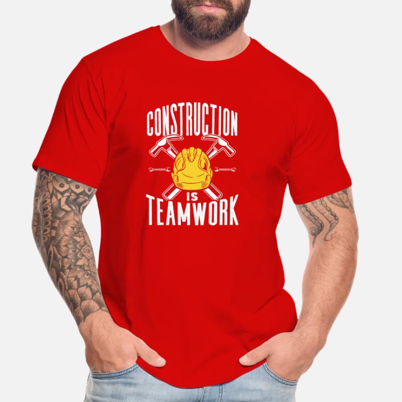 Construction work is teamwork Construction site Teamwork Construction Men's Premium Organic T-Shirt