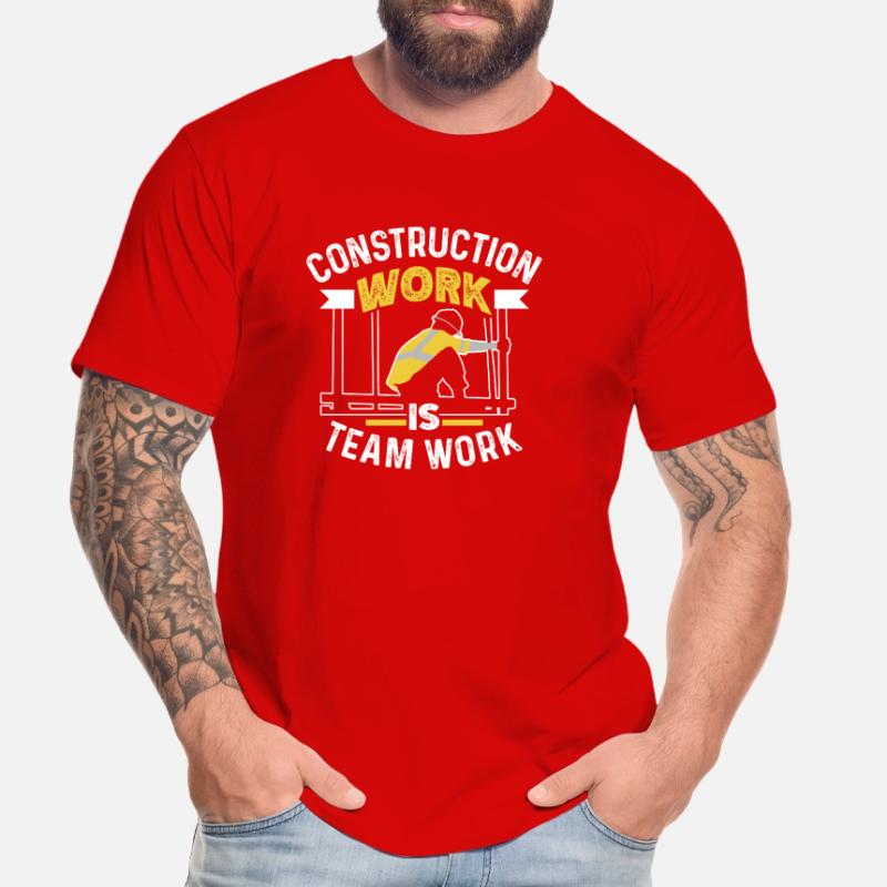 Construction work is teamwork Construction site teamwork Men's Premium Organic T-Shirt