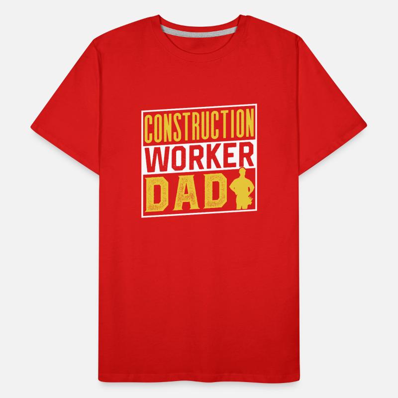 Construction worker father teamwork construction site construction team Men's Premium Organic T-Shirt