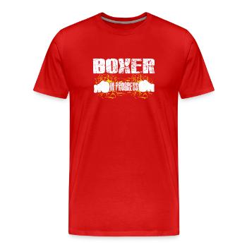 Boxer In Progress Boxing Gloves Cool Boxing Gift - Men's Premium Organic T-Shirt - red - Front - Damien (186cm)