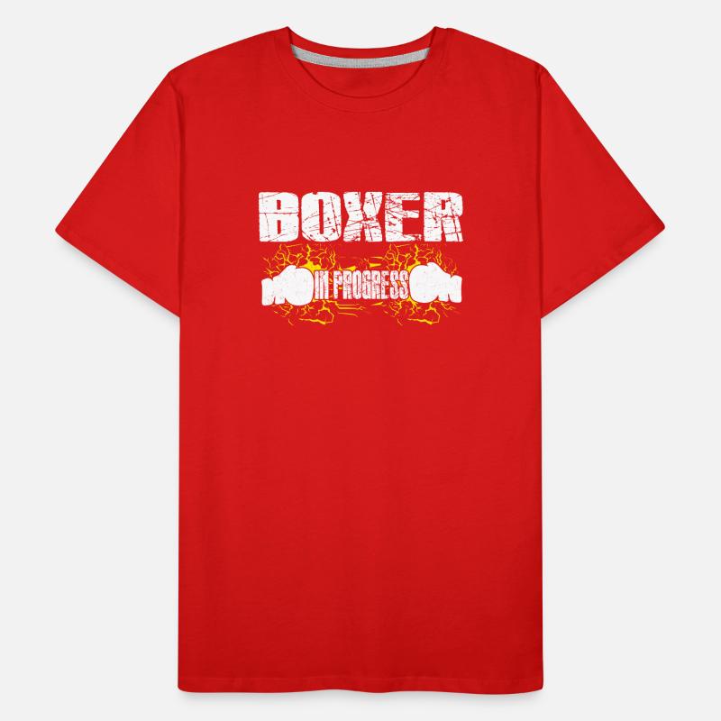 Boxer In Progress Boxing Gloves Cool Boxing Gift Men's Premium Organic T-Shirt