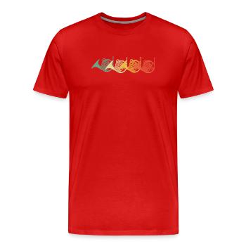 Français corniste Français corniste Français corniste - T-shirt bio Premium Homme - rouge - Devant - Damien (186cm)