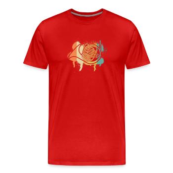 Français corniste Français corniste Français corniste - T-shirt bio Premium Homme - rouge - Devant - Damien (186cm)