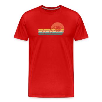French horn French horn player French hornist - Men's Premium Organic T-Shirt - red - Front - Damien (186cm)