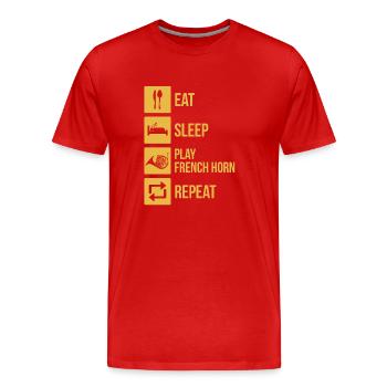 Français corniste Français corniste Français corniste - T-shirt bio Premium Homme - rouge - Devant - Damien (186cm)