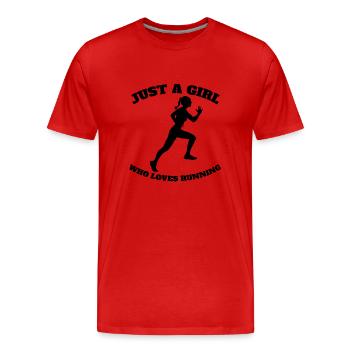 Jogger Training Running Cardio Fit Jogging - T-shirt bio Premium Homme - rouge - Devant - Damien (186cm)