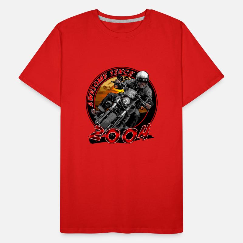 Awesome since 2004, Biker Geburtstag Männer Premium Bio T-Shirt