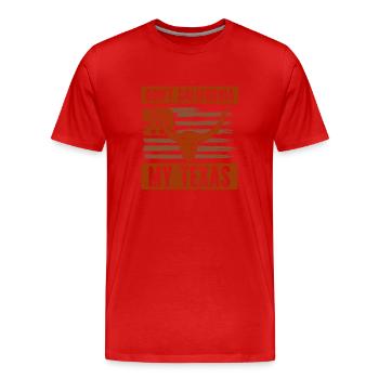 California Texas Texan Pride Texan Sayings - Men's Premium Organic T-Shirt - red - Front - Damien (186cm)
