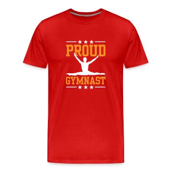 Fier gymnaste Gymnastique Gymnastique Gymnastique Amateur de gymnastique - T-shirt bio Premium Homme - rouge - Devant - Damien (186cm)