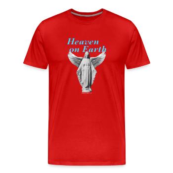 Heaven on earth statue - Männer Premium Bio T-Shirt - Rot - Vorne - Damien (186cm)
