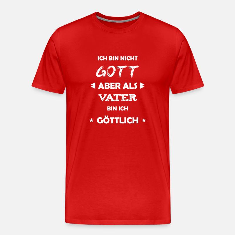 Vater Geschenk Spruch - Männer Premium Bio T-Shirt - Rot