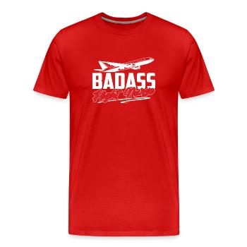 Infirmière de vol robuste Profession d’infirmière de vol - T-shirt bio Premium Homme - rouge - Devant - Damien (186cm)