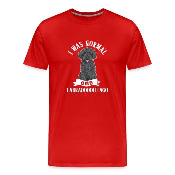 Labradoodle Hund - Männer Premium Bio T-Shirt - Rot - Vorne - Damien (186cm)
