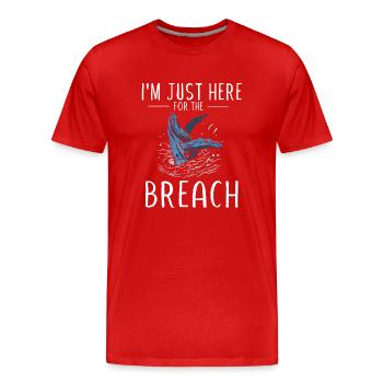Baleines, baleines, observation des baleines, observation des baleines - T-shirt bio Premium Homme - rouge - Devant - Damien (186cm)