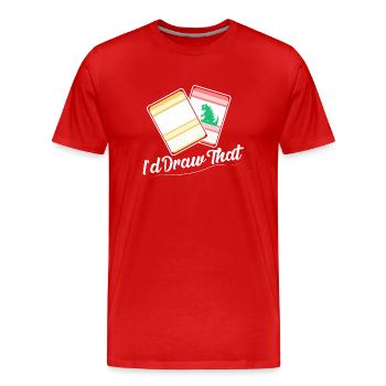 I'd Draw That Card Collector Trading Cards - Männer Premium Bio T-Shirt - Rot - Vorne - Damien (186cm)