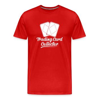 Trading Card Collector Building Decks TCG - Men's Premium Organic T-Shirt - red - Front - Damien (186cm)