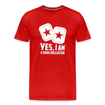 Yes, I Am A Card Collector Trading Cards TCG - Männer Premium Bio T-Shirt - Rot - Vorne - Damien (186cm)